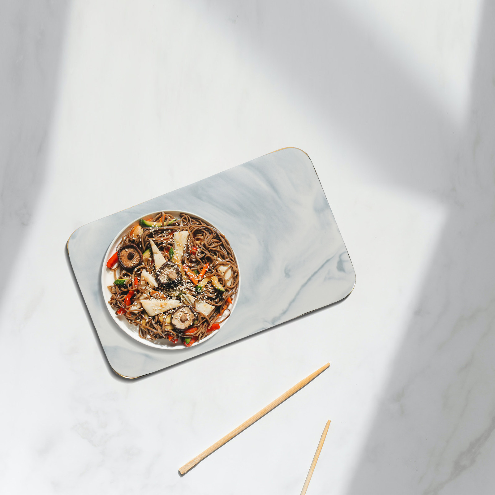 Marble Serving Board - Marble Tray Elegant Marbling Cutting Board