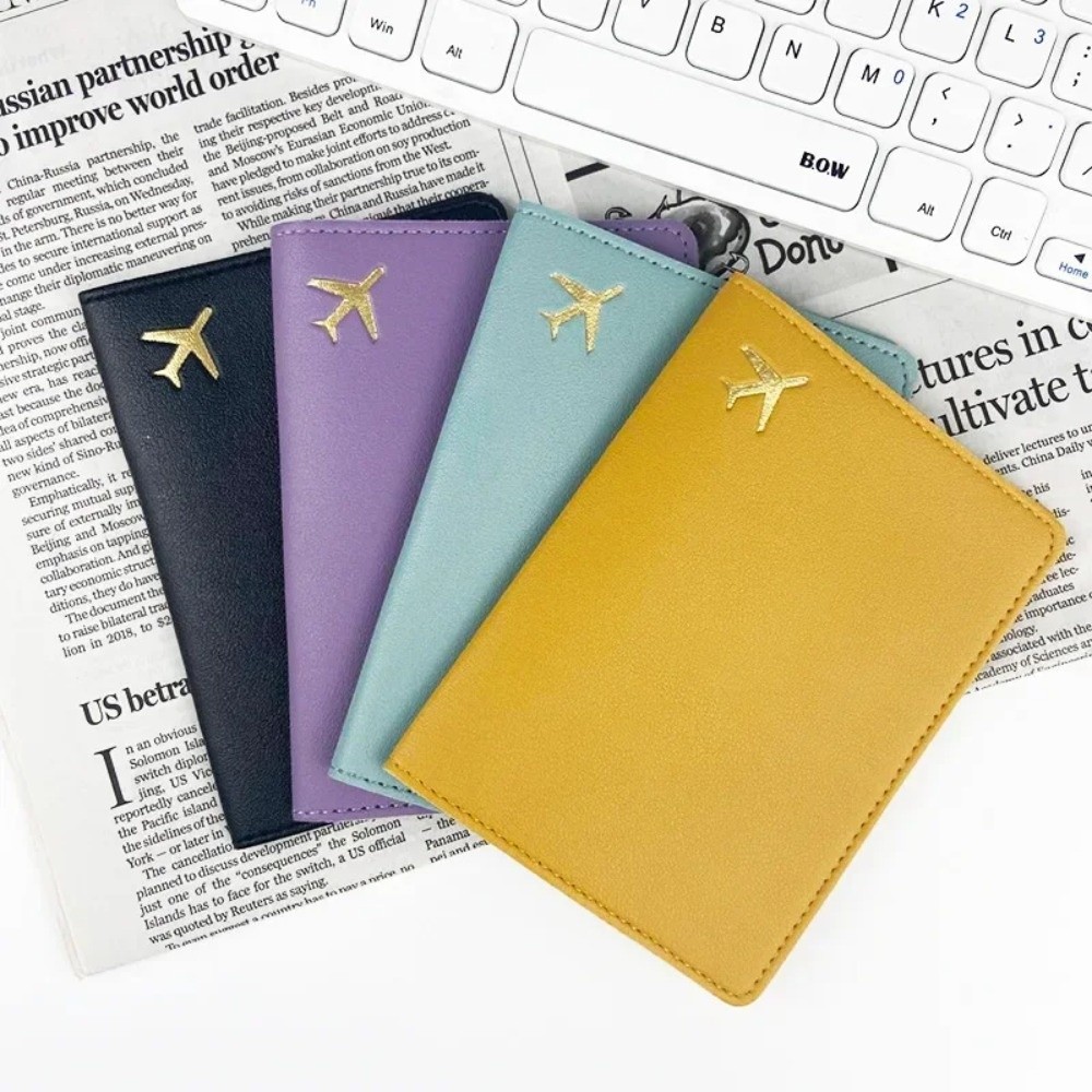 Leather Passport Cover - PU Leather Passport Holder Lightweight Waterproof
