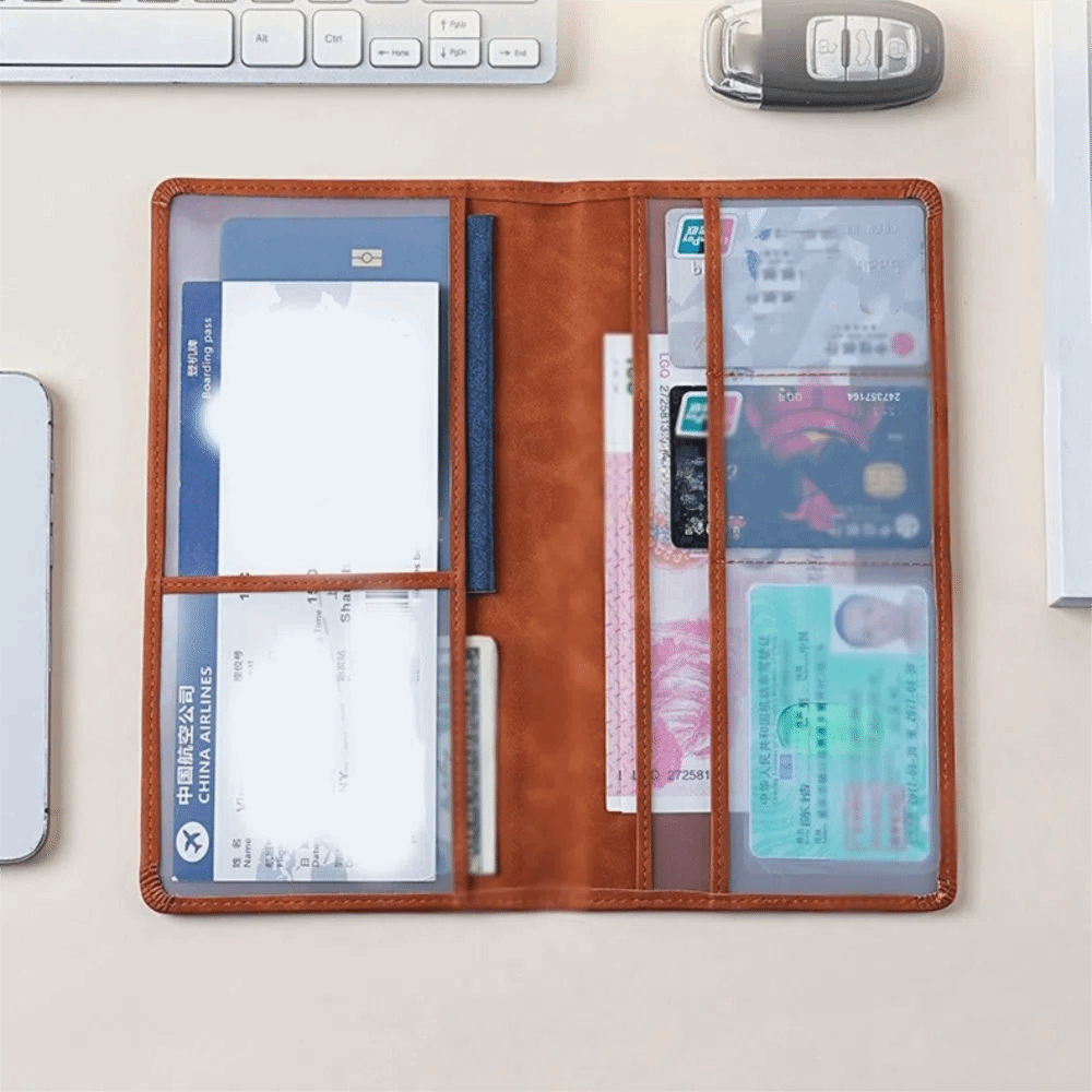 Leather Passport Cover - Retro Card Holder PU Leather Passport