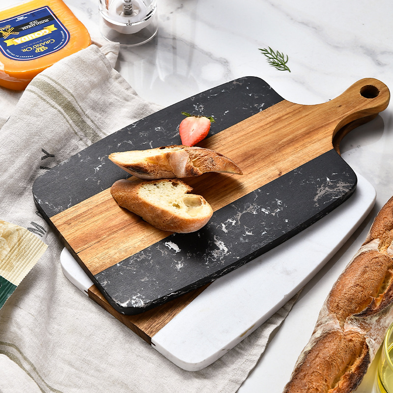 Mahogany Wood Grain Cutting Bo - đánh giá và giá Marble Serving Board