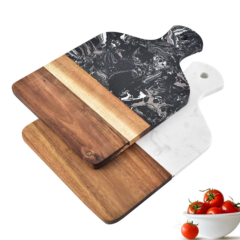 Acacia Wood Marble Kitchen Cho - đánh giá và giá Marble Serving Board