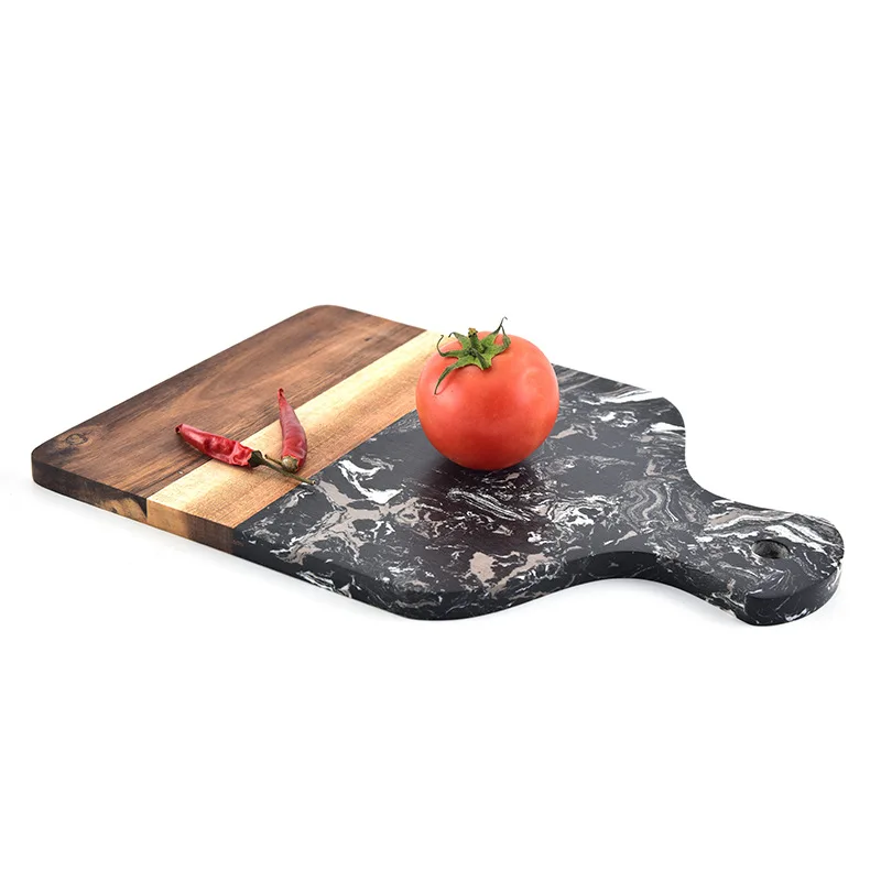 Acacia Wood Marble Kitchen Cho - đánh giá và giá Marble Serving Board