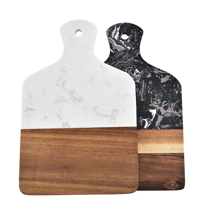 Acacia Wood Marble Kitchen Cho - đánh giá và giá Marble Serving Board