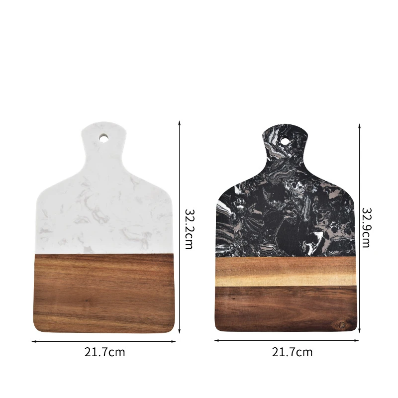 Acacia Wood Marble Kitchen Cho - đánh giá và giá Marble Serving Board