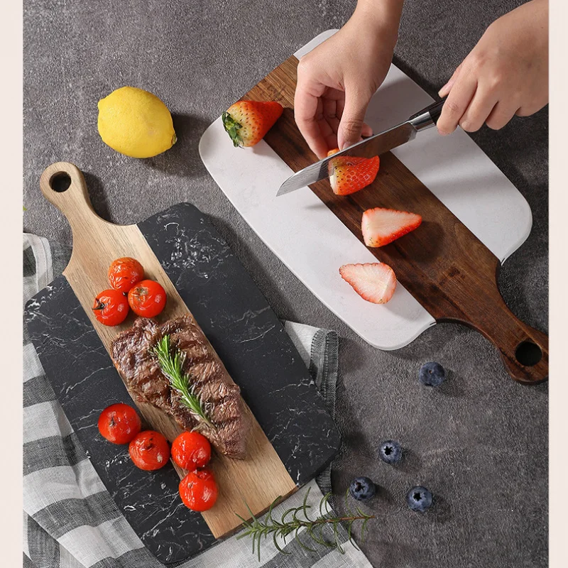 Artificial Marble and Wood Cut - đánh giá và giá Marble Serving Board