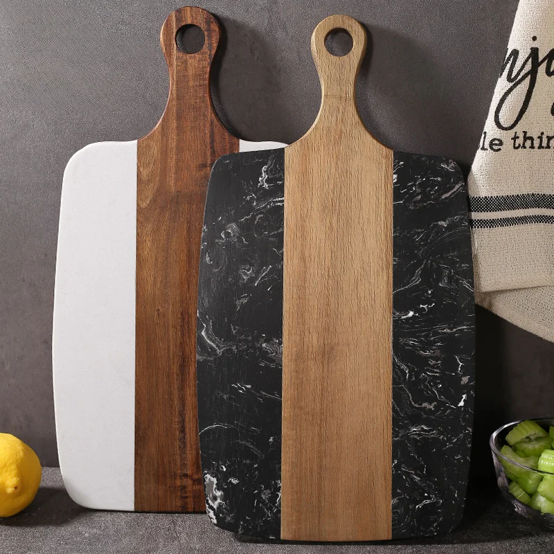 Artificial Marble and Wood Cut - đánh giá và giá Marble Serving Board