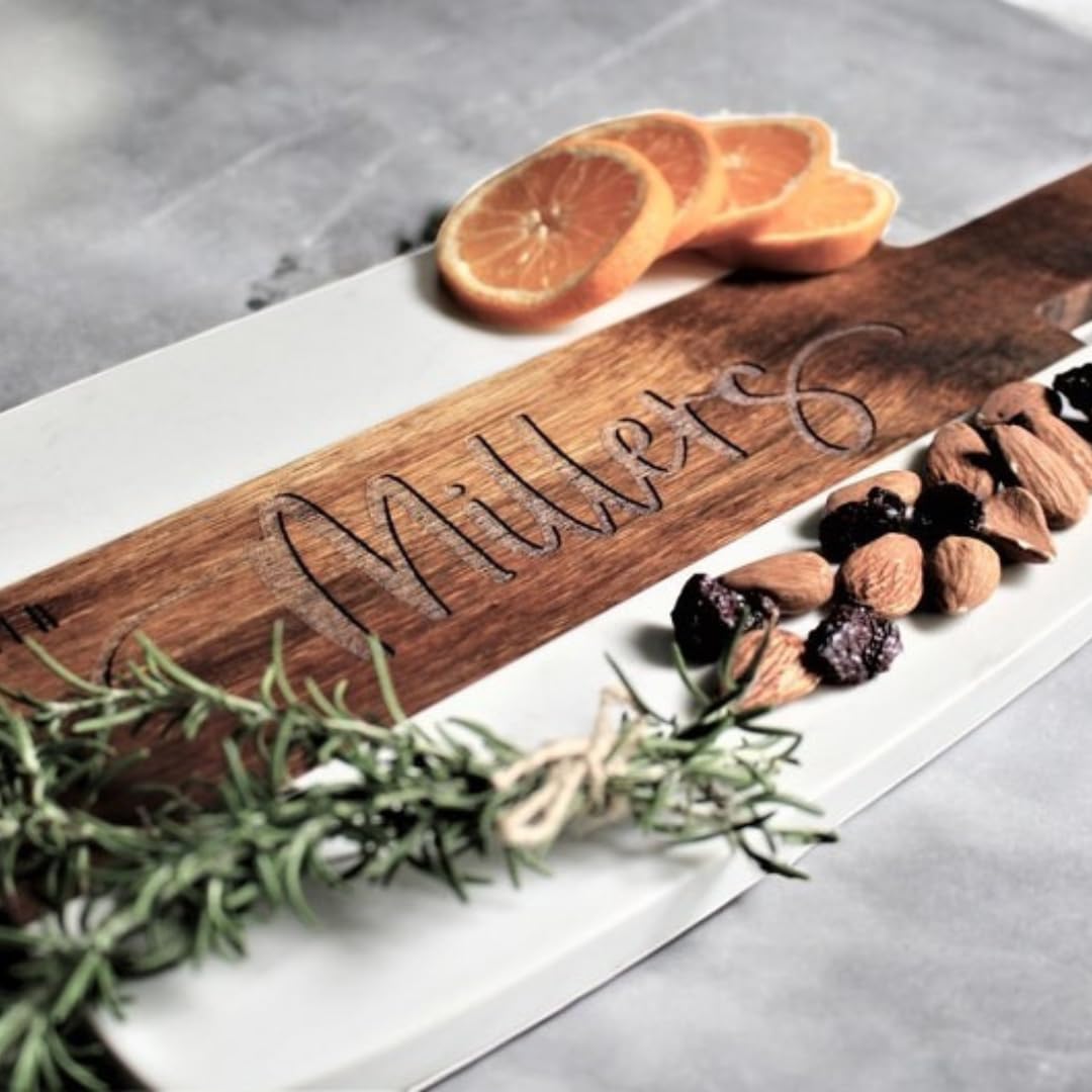 Pack of 10 Marble and Wood Cut - đánh giá và giá Marble Serving Board