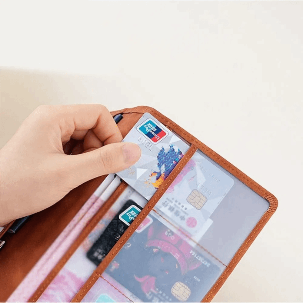 Retro Card Holder PU Leather P - đánh giá và giá Leather Passport Cover