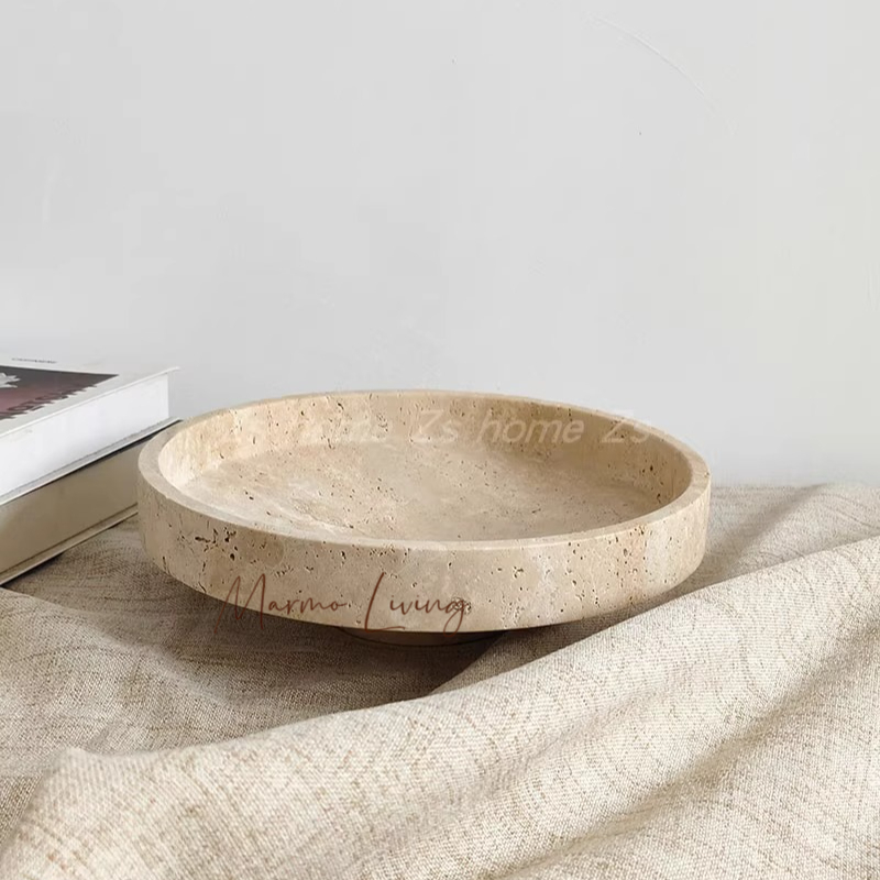 Beige Travertine Bowl Wabi Sab - đánh giá và giá Marble Serving Board