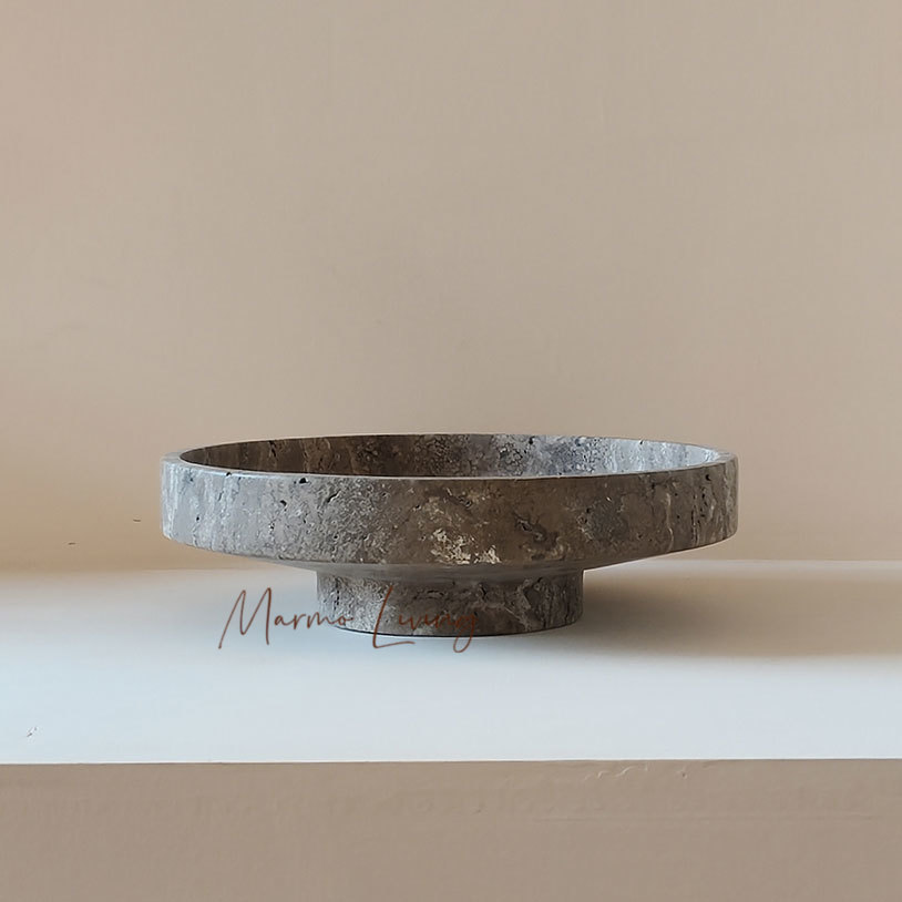 Beige Travertine Bowl Wabi Sab - đánh giá và giá Marble Serving Board