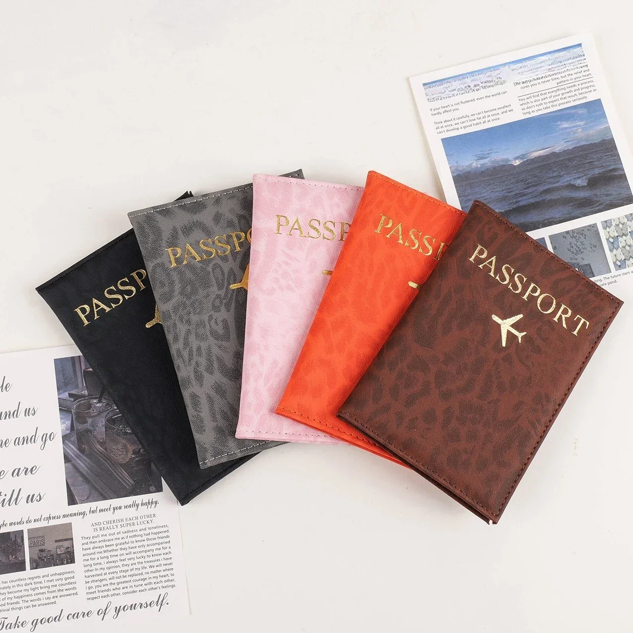 Leopard Print Travel Passport  - đánh giá và giá Leather Passport Cover